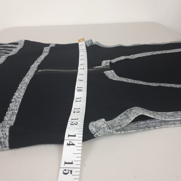Desigual Black Grey Striped Knit Mini Dress - Picture 5 of 14
